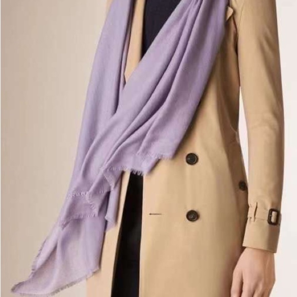 burberry lightweight solid cashmere scarf